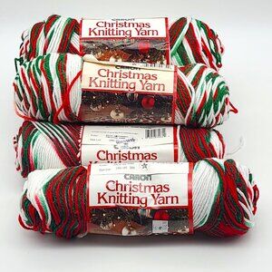 Vintage Caron Christmas Yarn 6 Skeins Worsted Ombre #0935